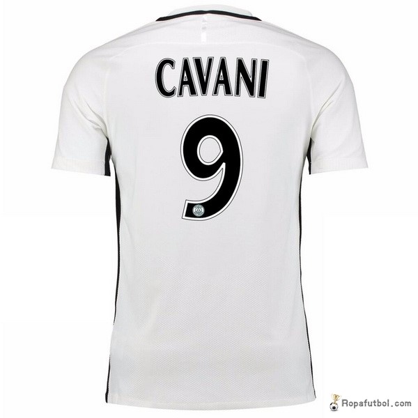 Camiseta Paris Saint Germain Replica Tercera Ropa Cavani 2016/17 Blanco